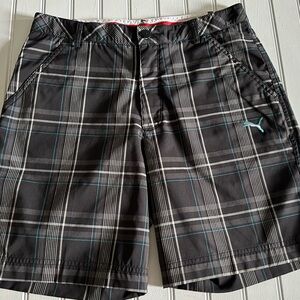 PUMA boys XL golf / casual plaid shorts